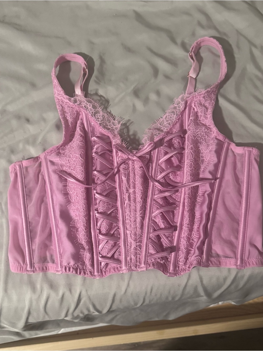 Victoria's Secret Pink Lace Corset Bralette